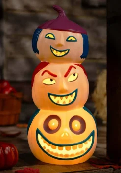 18 Inch Lock, Shock and Barrel Light-Up Pumpkins Decoration