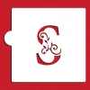 3.5-Inch Ornate Monogram Cake Stencil | C1082 by Designer Stencils | Stencils for Royal Icing, Airbrush, Dusting Powder |