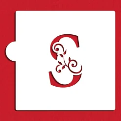3.5-Inch Ornate Monogram Cake Stencil | C1082 by Designer Stencils | Stencils for Royal Icing, Airbrush, Dusting Powder |