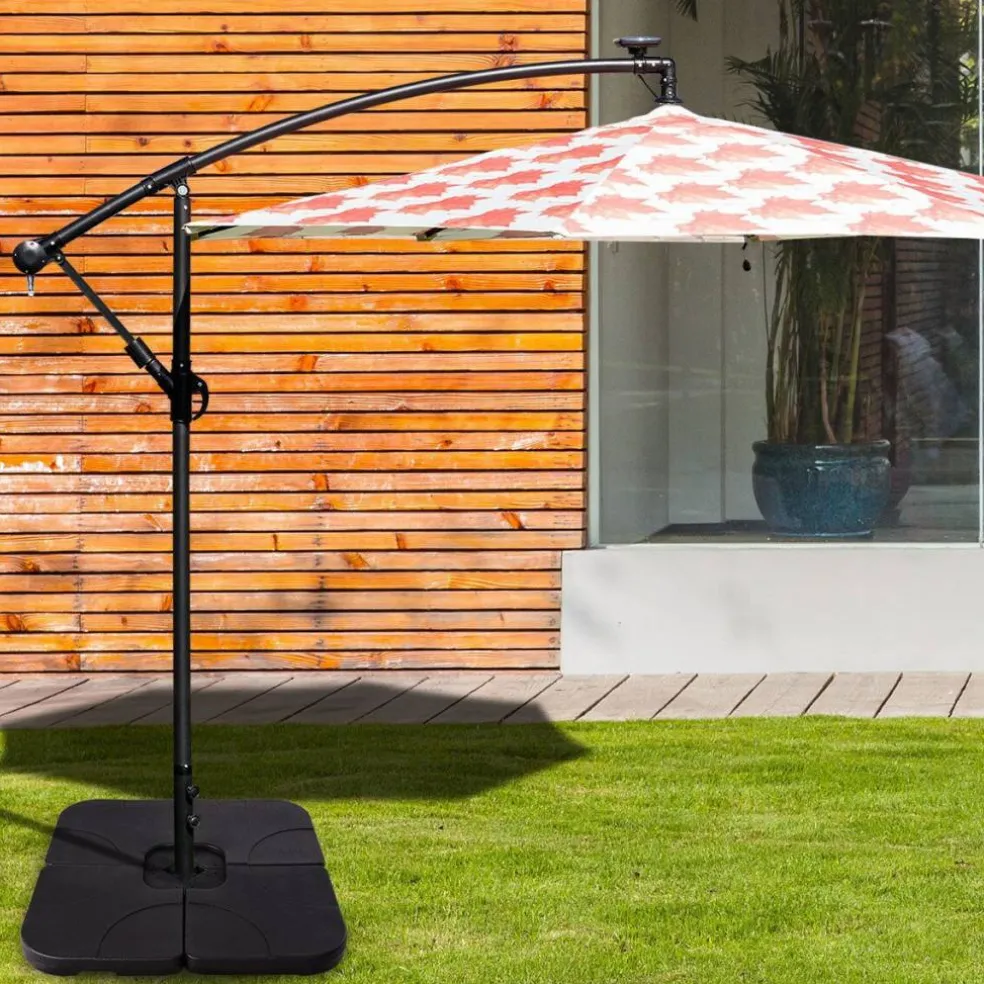 20 Inch Patio Offset Water Filled Plate Umbrella Base Sand