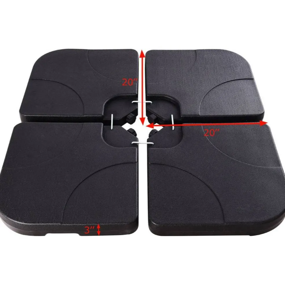20 Inch Patio Offset Water Filled Plate Umbrella Base Sand