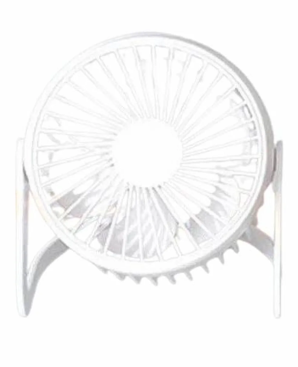6-Inch USB Desk Fan Portable Quiet Adjustable Angle Home & Office White