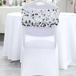10-Inch wide Big Payette Sequined Chair Sashes