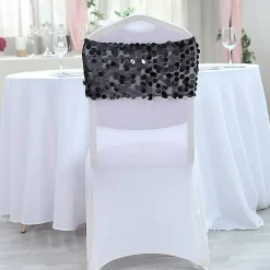 10-Inch wide Big Payette Sequined Chair Sashes