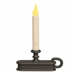 2-in-1 Cordless Window Candle, Dusk till Dawn Sensor, Amber and Warm White LED, Battery Power, Single Candle