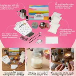 Incraftables Candle Making Kit for Adults with Soy Wax, Wicks, Essential Oils, Jars & Pouring Pot for Handmade Candles. Great Gift for Creative Makers. Arts and Crafts Supplies. DIY Craft Supplies