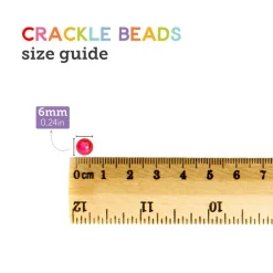 Incraftables Crackle Glass Beads 24 Colors 1100Pcs 6Mm Kit for Jewelry Making, Hair Accessories, Bracelets. Creative Beads for Bracelets, Necklaces, Earrings, Keychains & DIY Jewelry. For DIY Projects