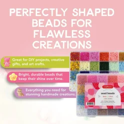 Incraftables Seed Beads for Jewelry Making, 26,400pc 2Mm Glass Bead Kit in 24 Colors with Clasps for Bracelets & Necklaces. Ideal for Makers, Teachers, Beginners, Parties & Gifts. For DIY Projects