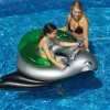 Inflatable Batwing Fighter Ride-On Kids Battle Squirt Blaster Pool Toy - 72" - Green