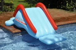 Inflatable Blue Super Swimming Pool Slide   17-Inch