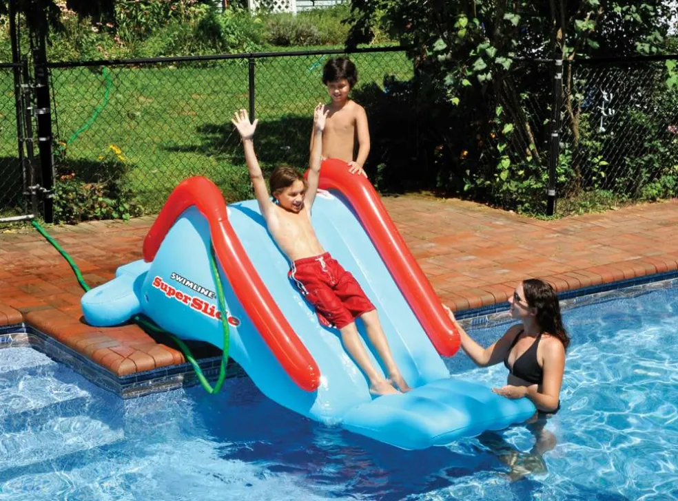 Inflatable Blue Super Swimming Pool Slide 17-Inch