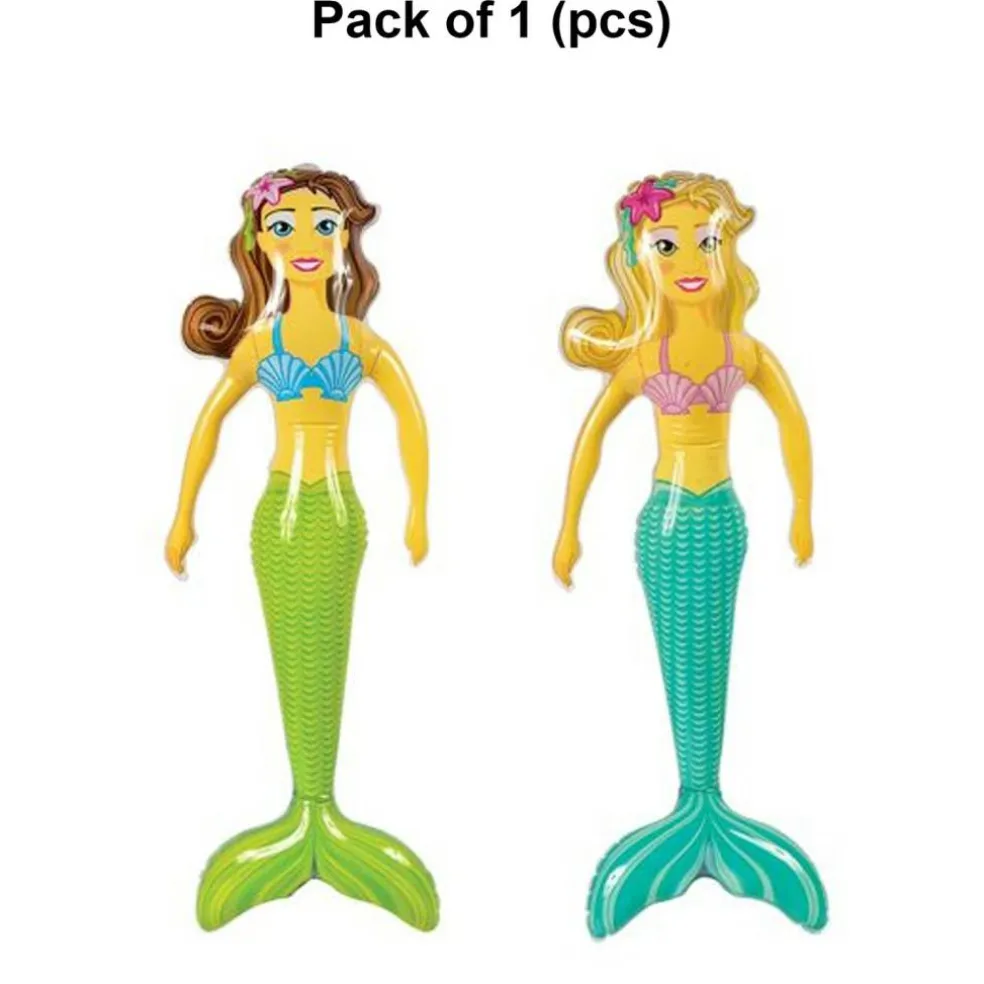 Inflatable Mermaid Float Toy 36 Inch Assorted Colors