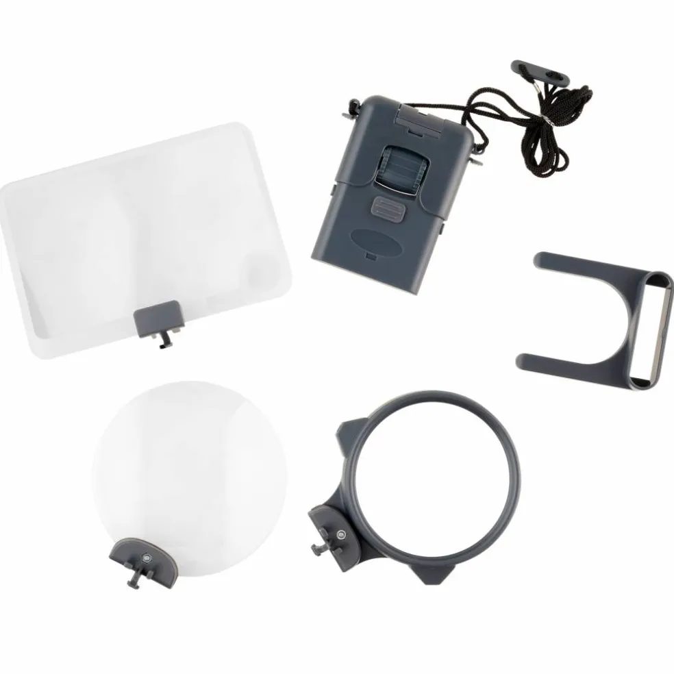 3-in-1 Hobby Magnifier with LED by Loops & Threads®