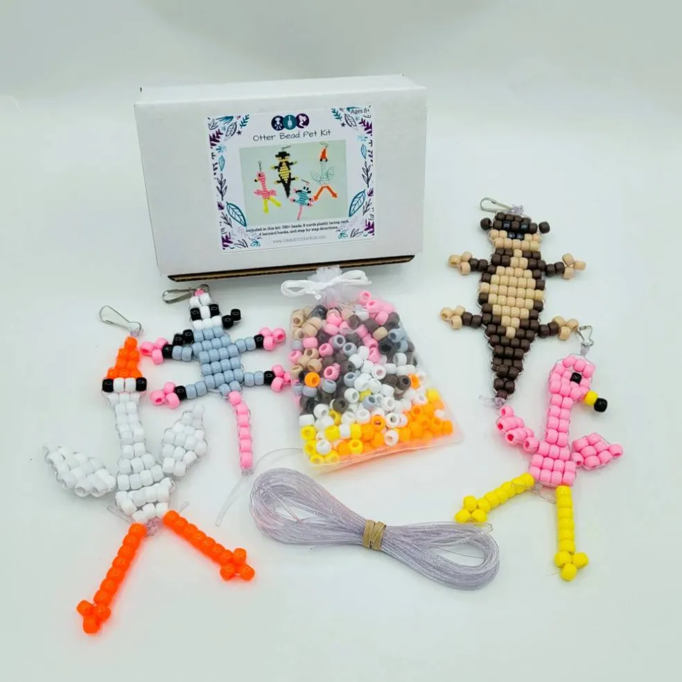 Ink and Trinket Kids Otter Bead Animals, Pony Bead Crafts