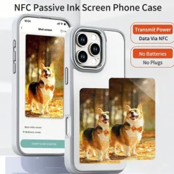 Ink Screen Mobile Case with 3.97 Inch HD Display and Alloy Frame Black Protective Design