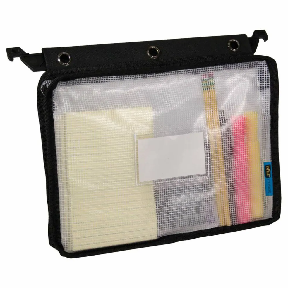 Innovative Storage Designs Clear Mesh Expanding Zipper Pouch