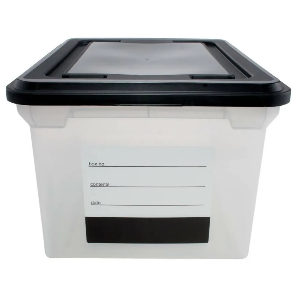 Innovative Storage File Tote with Contents Label
