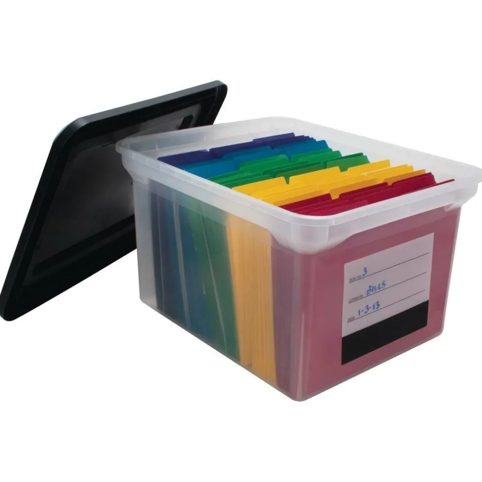 Innovative Storage File Tote with Contents Label