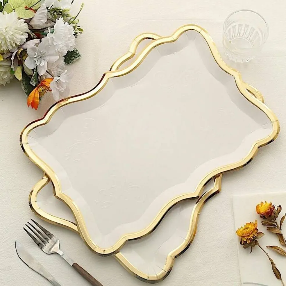 14 in Rectangular Paper Serving Trays