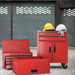 3-in-1 Rolling Tool Chest Storage Cabinet with Universal Wheels and 6 Different Size Drawers