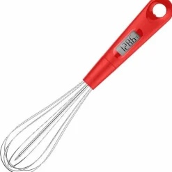 2-in-1 Stainless Steel Whisk & Digital Instant Read Thermometer – 12-inch Egg Beater with Internal Probe – Precision Cooking Tool for Candy, Chocolate, Yogurt, Sauces & Buttercream