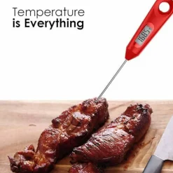 2-in-1 Stainless Steel Whisk & Digital Instant Read Thermometer – 12-inch Egg Beater with Internal Probe – Precision Cooking Tool for Candy, Chocolate, Yogurt, Sauces & Buttercream