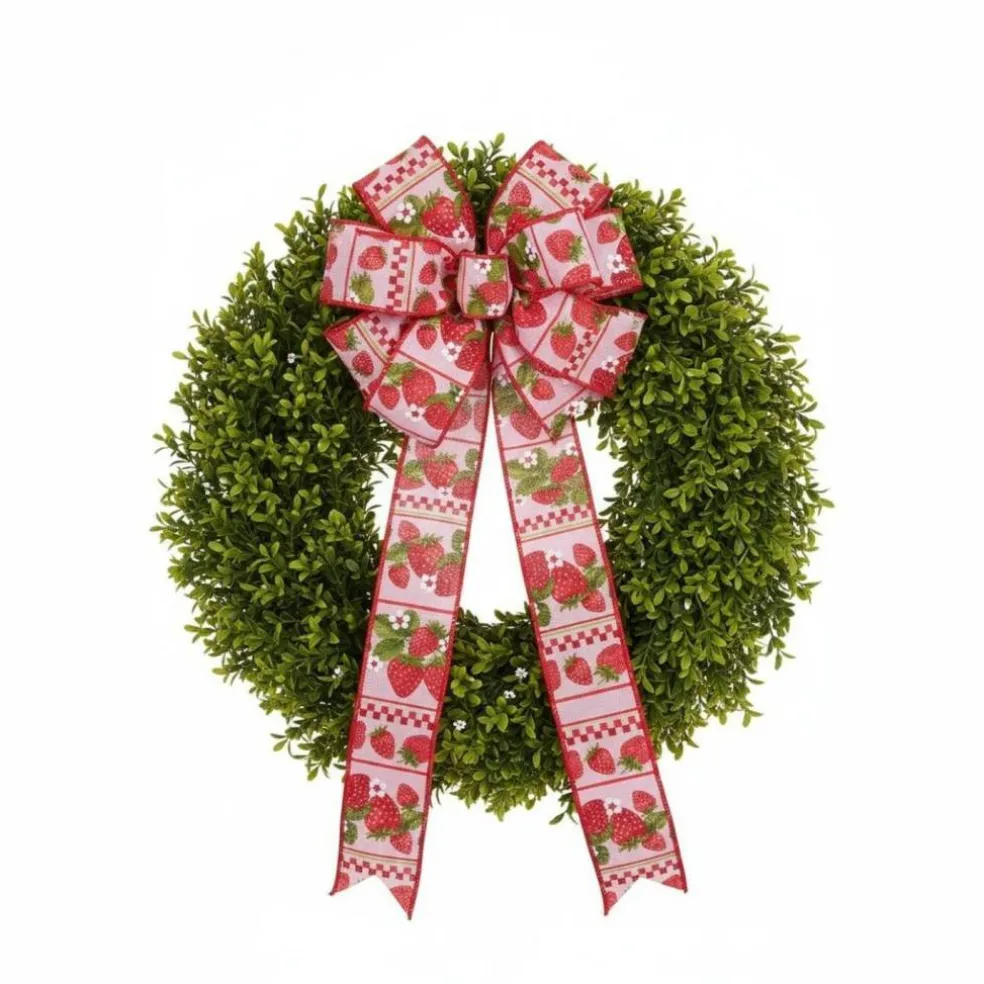 1.5in Strawberries Ribbon: Pink (10 Yards)
