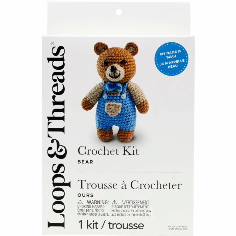 Intermediate Bear Amigurumi Crochet Kit by Loops & Threads®