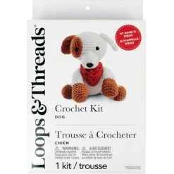 Intermediate Dog Amigurumi Crochet Kit by Loops & Threads®