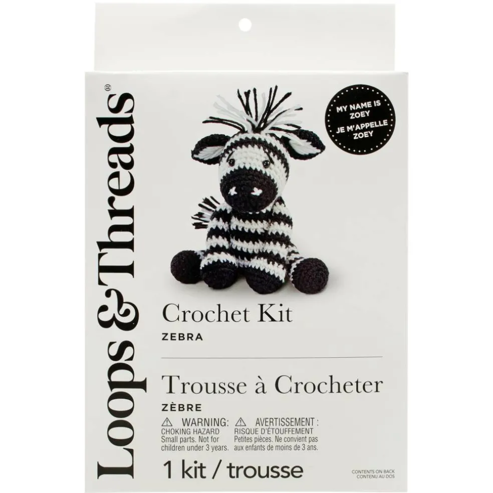 Intermediate Zebra Amigurumi Crochet Kit by Loops & Threads®