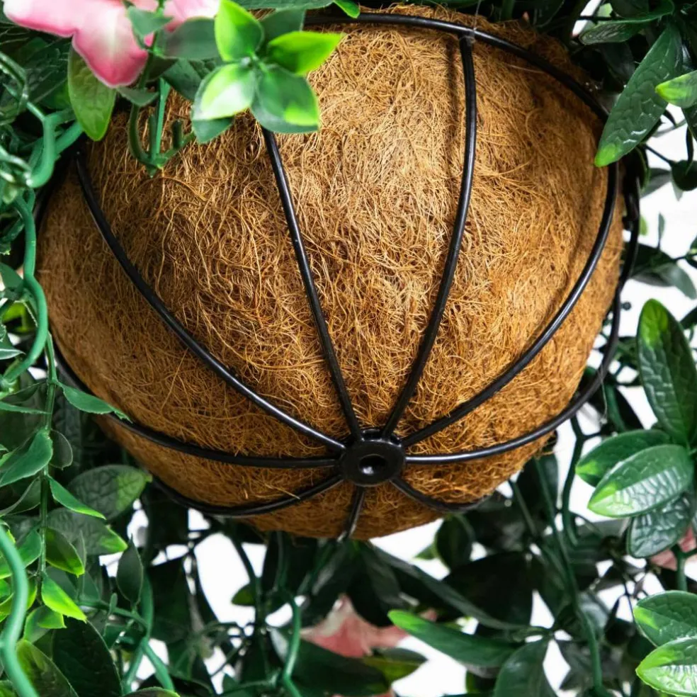 34in. UV Resistant Artificial Azalea Hanging Basket (Indoor/Outdoor)