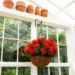 24in. UV Resistant Artificial Chrysanthemum Hanging Basket (Indoor/Outdoor)