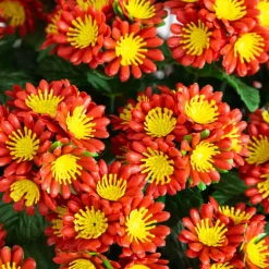 24in. UV Resistant Artificial Chrysanthemum Hanging Basket (Indoor/Outdoor)