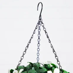 18in. UV Resistant Artificial Gardenia Hanging Basket (Indoor/Outdoor)