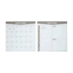 17.5in x 17.5in Magnetic Dry-Erase Glass Boards and 4 Rare Earth Magnets, 2-Pack