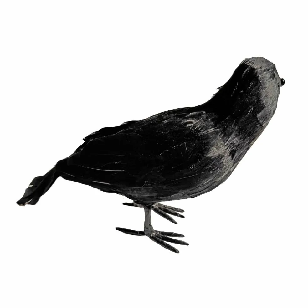 10.25" Iridescent Black Sitting Crow Décor by Ashland®