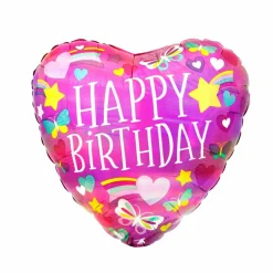 18" Iridescent Happy Birthday Rainbow Balloon