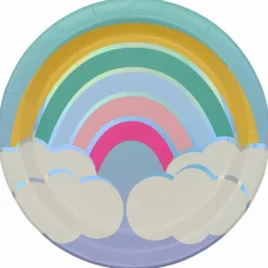 7" Iridescent Rainbow Snack Plates, 8ct. by Celebrate It™