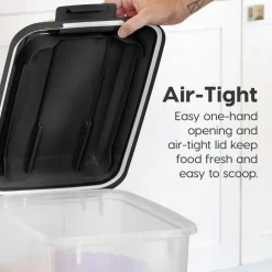 IRIS Airtight Pet Food Storage Containers with Attachable Casters