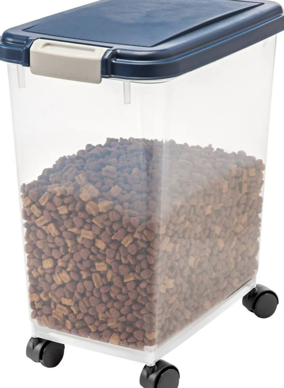 IRIS Airtight Pet Food Storage Containers with Attachable Casters