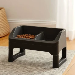 IRIS® Black Adjustable Elevated Pet Feeder, 2ct.