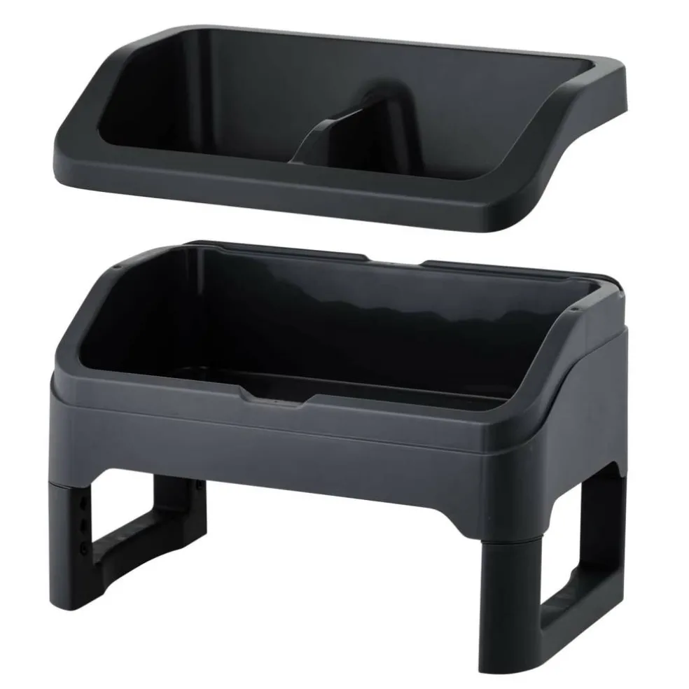 IRIS® Black Adjustable Elevated Pet Feeder, 2ct.