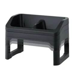 IRIS® Black Adjustable Elevated Pet Feeder, 2ct.
