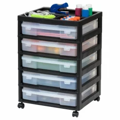 IRIS Black 5-Case Scrapbook Cart