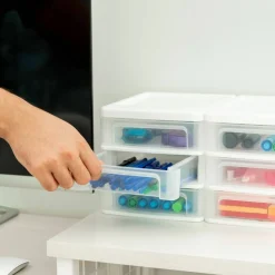 Iris® Compact Desktop 3-Drawer System, 4ct.