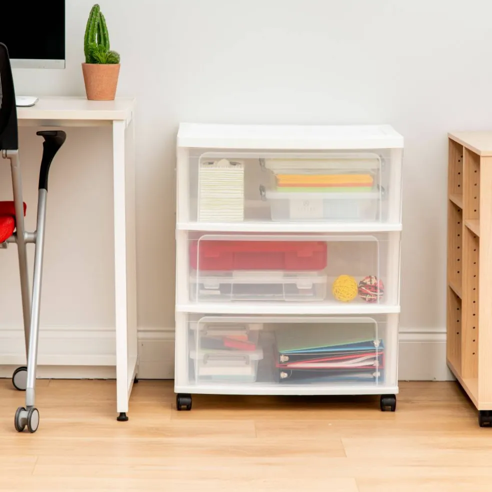 Iris® 3 Drawer Rolling Storage Cart
