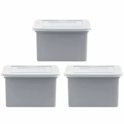 Iris® Gray Dual Purpose Letter & Legal Size File Box, 3 Pack