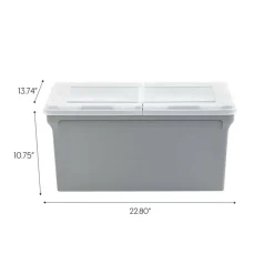 Iris® Gray Split-Lid Letter Size File Box, 4 Pack