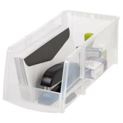 IRIS Large Clear Plastic Stacking Bin
