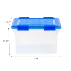 Iris® Letter & Legal Size Element Resistant File Box, 3 Pack